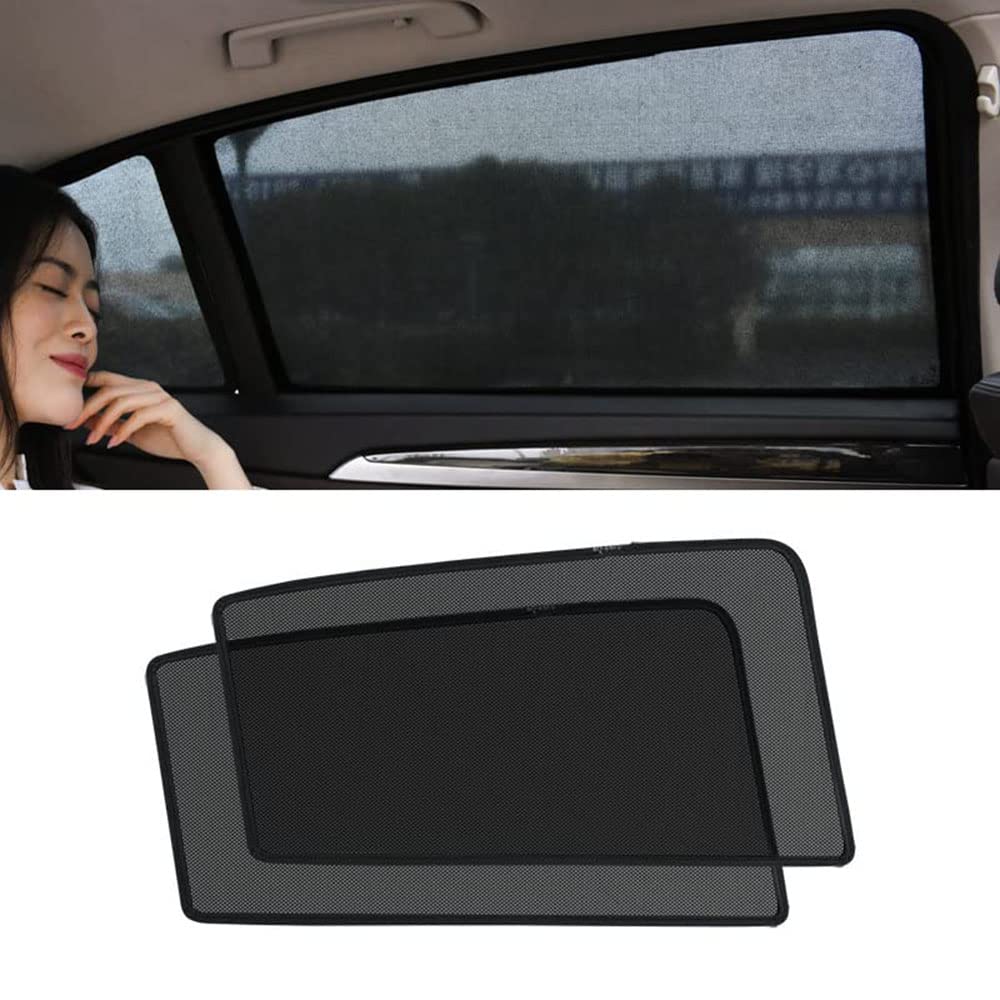 REDOVO Tendine Parasole Auto, per Peugeot 3008 2016-2023 su Misura Contro Protezione Raggi UV Intimità Pieghevole Portabile Decorare,2 Rear Window