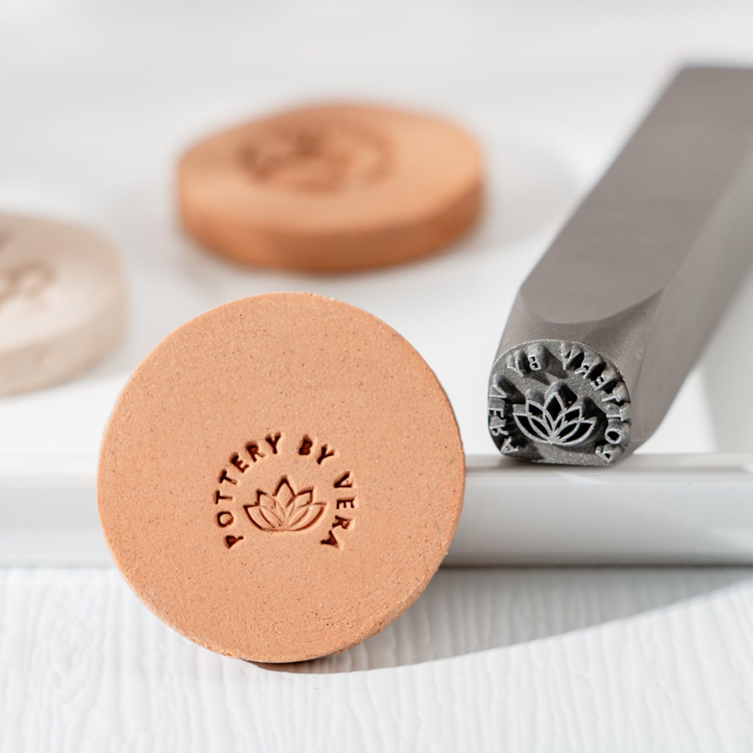 Custom Metal Stamp for Pottery - Custom Metal Punch Stamp for DIY Custom & Handmade,Metals Stamping Punch Tools for Clay,Steel and Jewelry