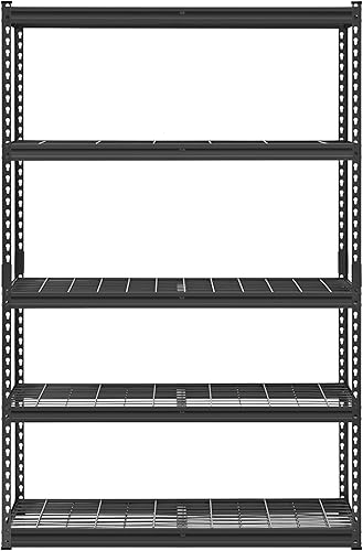 Miniatura 9 de VEVOR Estantes de almacenamiento, 2500 libras, estantería de garaje resistente de 5 niveles, 18 pulgadas de profundidad x 48 pulgadas de ancho x 72