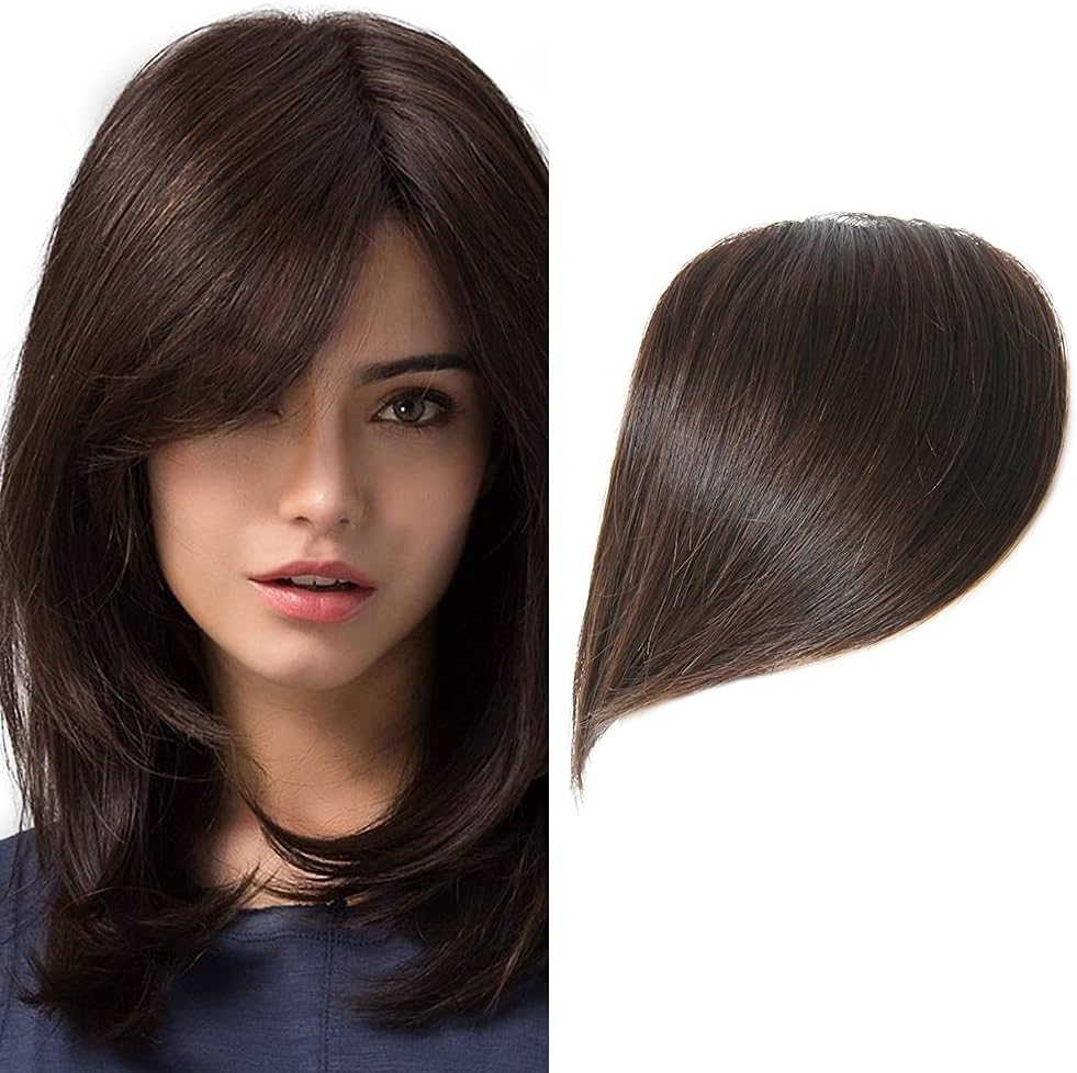 Shanon Thick Side Bangs: Real Human Hair Clip On Bangs - Swept & Fashion Extensions for Girls