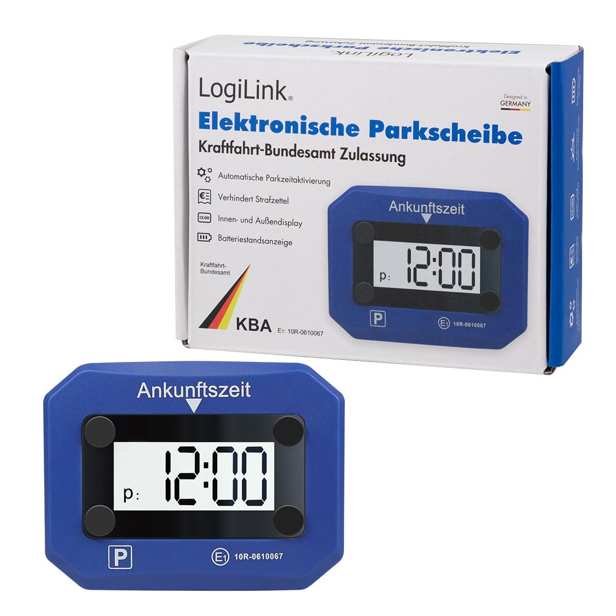 LogiLink, cronometro Digitale, Testato da KBA, con attivazione Automatica, visualizzazione 24 Ore, Data e Ora, Luce SOS