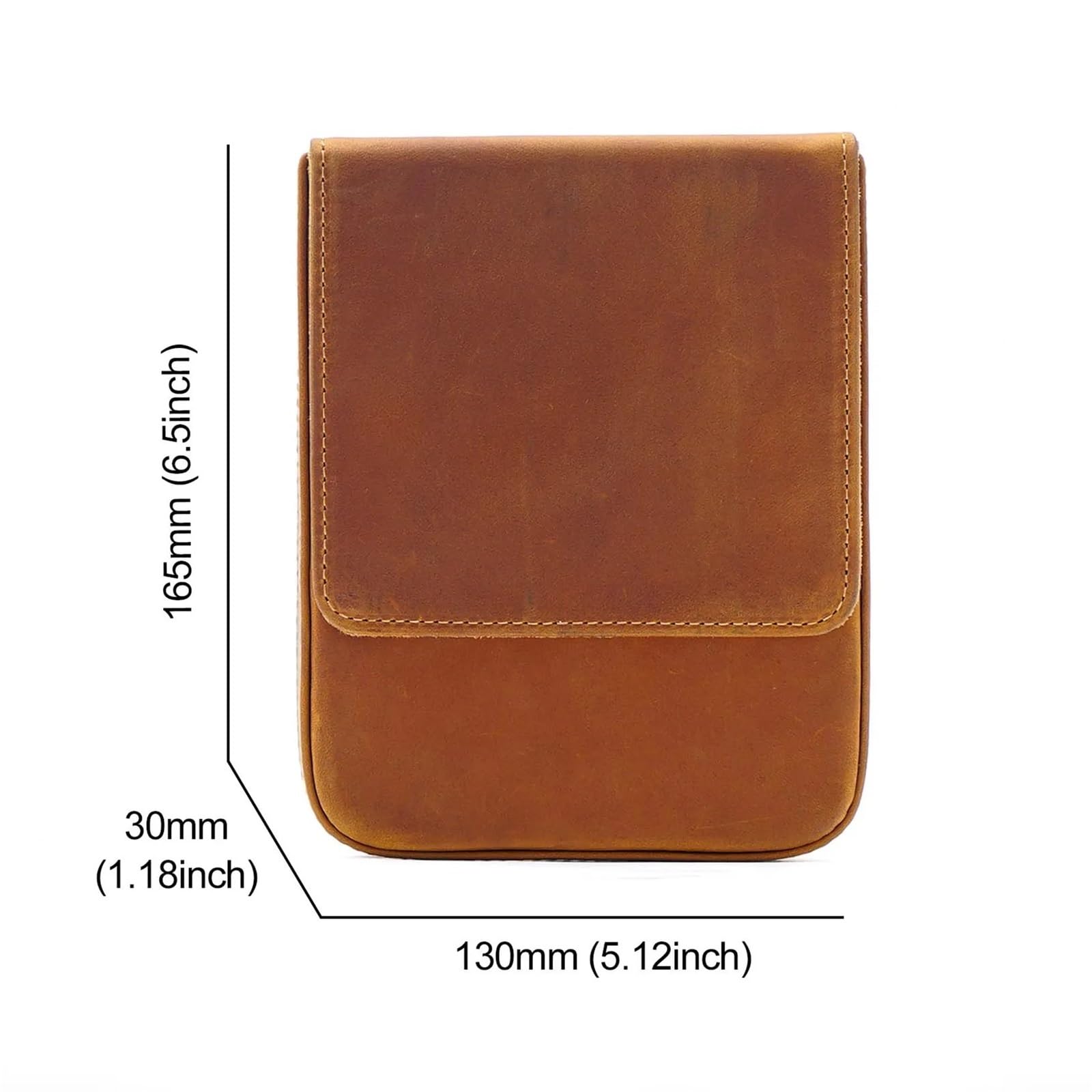 Estuche de Cuero Organizador de cajones magnético de Cuero Hecho a Mano con 6 Ranuras, Caja de Almacenamiento de 13 x 16,5 x 3 cm(Red)