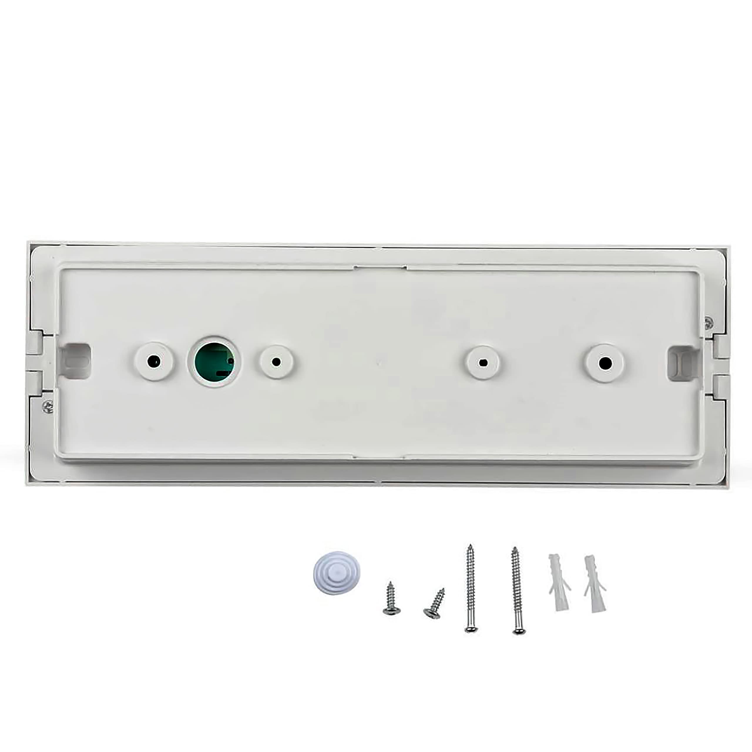 V-TAC Lámpara LED de Emergencia 3,8W – Luz Empotrable para Seguridad y Batería 25000 mAh – Montaje Fácil – IP20 – Señal Anti Black Out – Luz 6000K