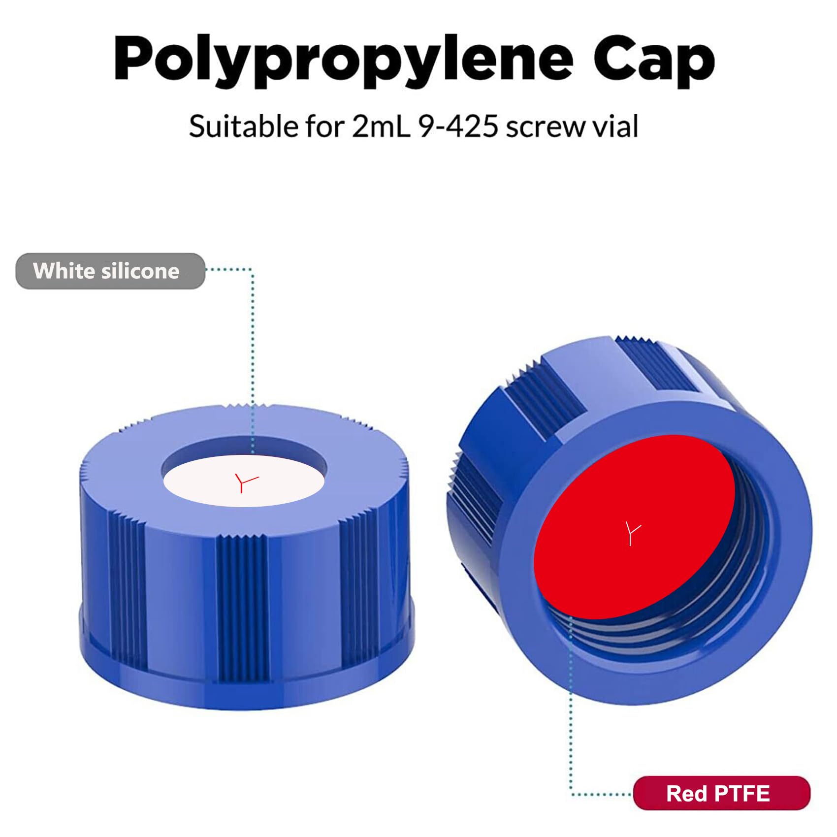 HPLC/ Pre-Slit Septa 2ml Autosampler Vial,200Pcs Screw Cap Clear Lab 9- 425 Sample Storage