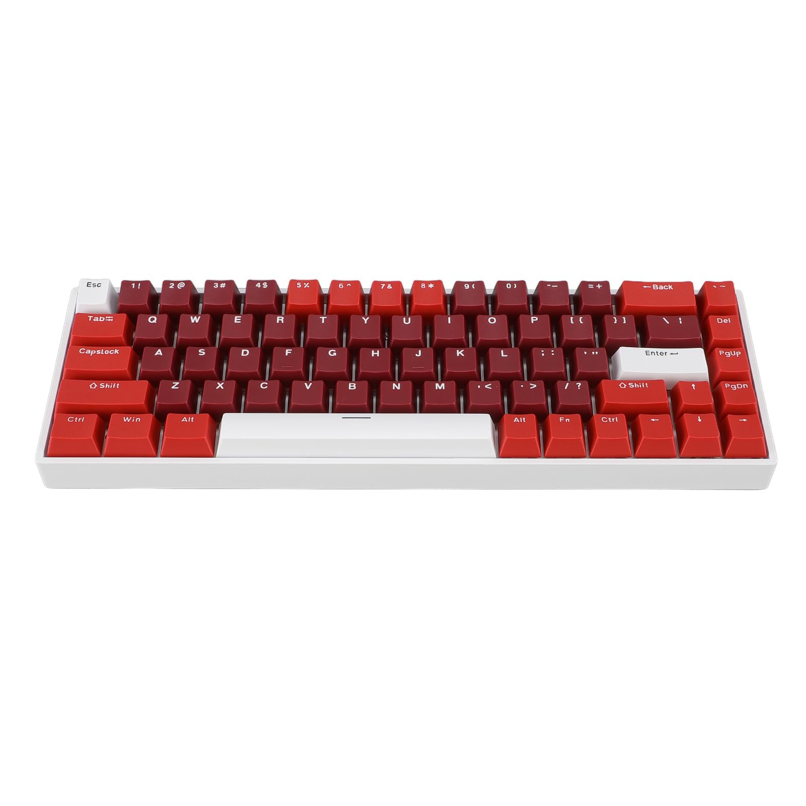 Bewinner Teclado Mecánico con Cable de 68 Teclas, Teclado Mecánico para Juegos Retroiluminado RGB con Interruptor Rojo, Ergonómico para Computadora con Puerto USB, Cable Tipo C, Múltiples