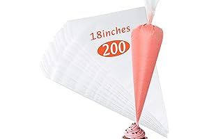 18 Inch Pastry Bags - 200 Pack Disposable and Thickened Piping Bags...