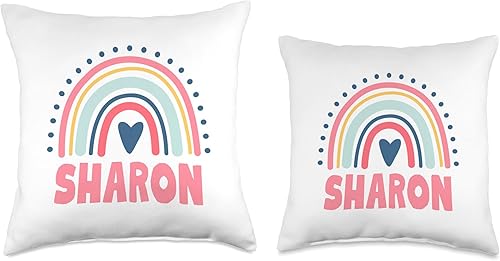 Miniatura 3 de Idea Regalo Personalizzata con Nome Gifts Idea Sharon Name Custom Woman Myth Legend Pink Birthday Party Throw Pillow, 18x18, Multicolor