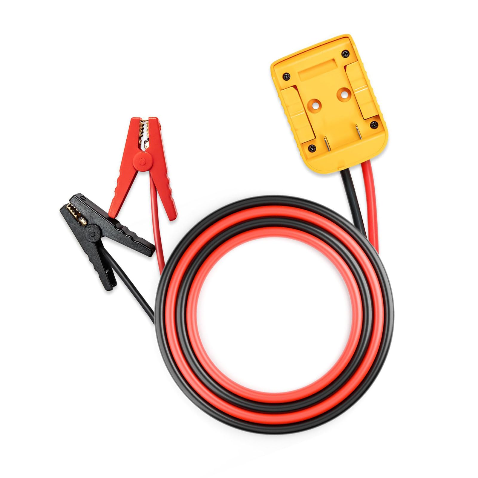 Abrazadera para cable de arranque de batería de automóvil, cable de 8 AWG para necesidades de viaje de 12 V con empuñaduras aisladas rojas y negras y clips aislados para recogida de almacenamiento en
