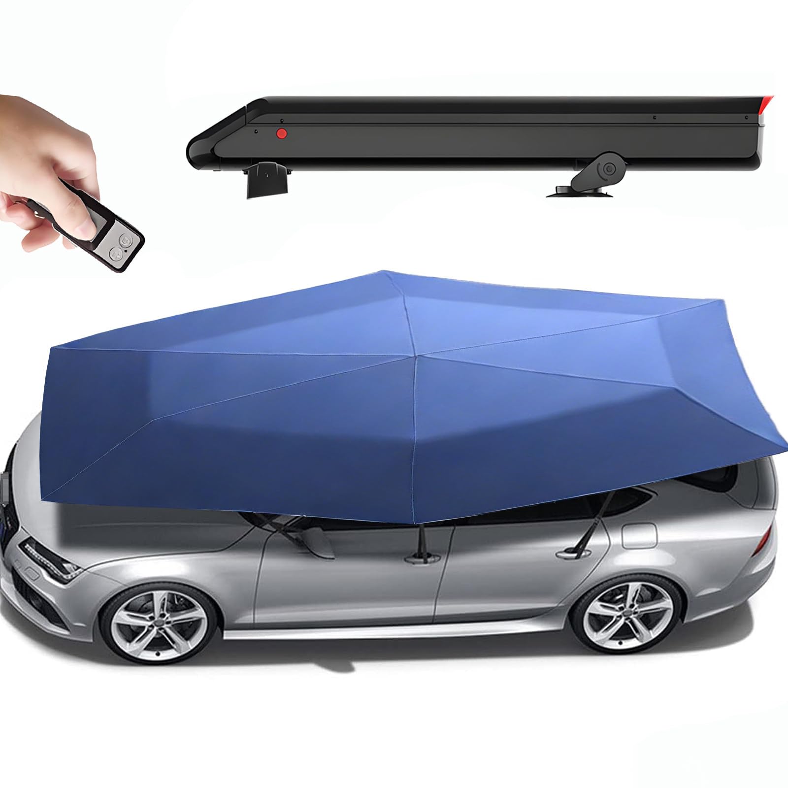 Portable Folding Car Canopy with Remote, Sun Shade Umbrella Cover for Vehicle Protection