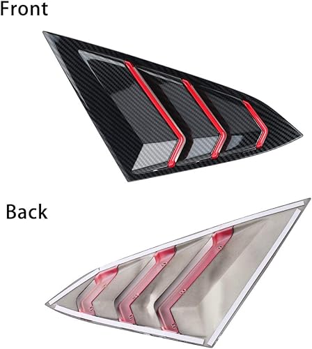 Miniatura 2 de Thenice - Cubierta tipo rejilla para ventana lateral trasera de automóvil, cubierta de rejilla de ventilación