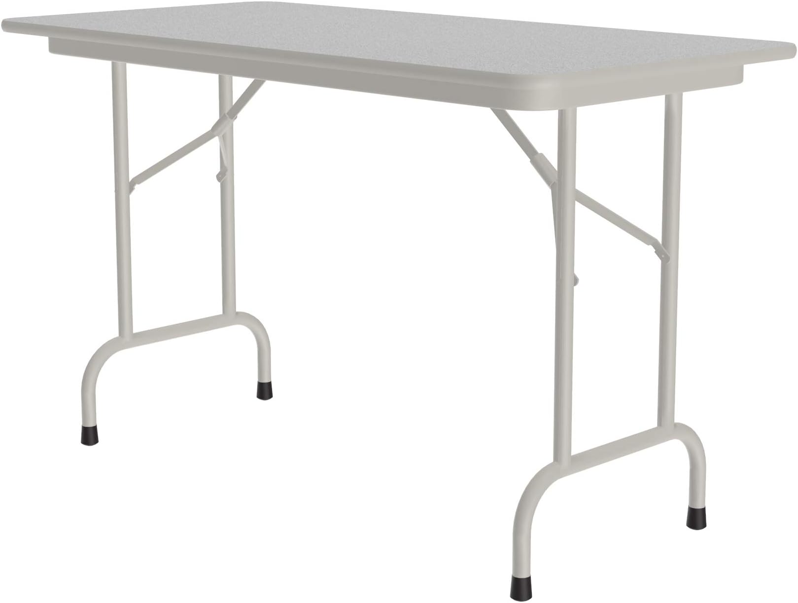 Correll 24"x48" Commercial Duty Small Folding Table, Gray Granite Melamine Top, 5/8" Thick Core, Made in USA, Portable, Strong Steel Apron(CF2448M-15)