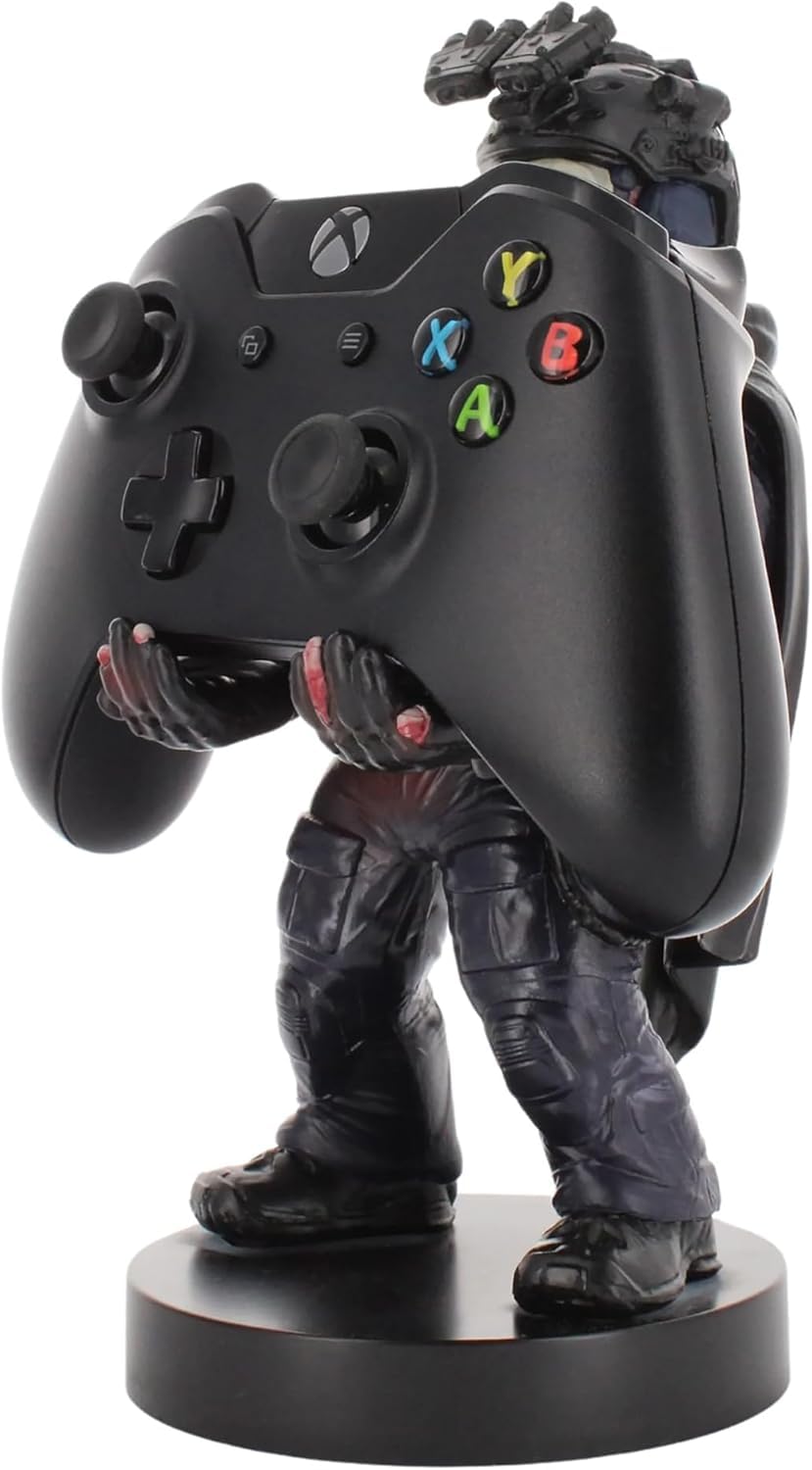 Exquisite Gaming: Call of Duty: Zombie Ghost - Controller originale Cable Guys e supporto per telefono, supporto per dispositivo da collezione, personaggio con licenza ufficiale