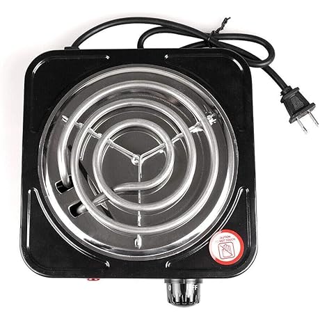 Electric Countertop Burner, Single Stove, 1000W Portable Electric Hot Plate for Home Dorm Camping Cooking