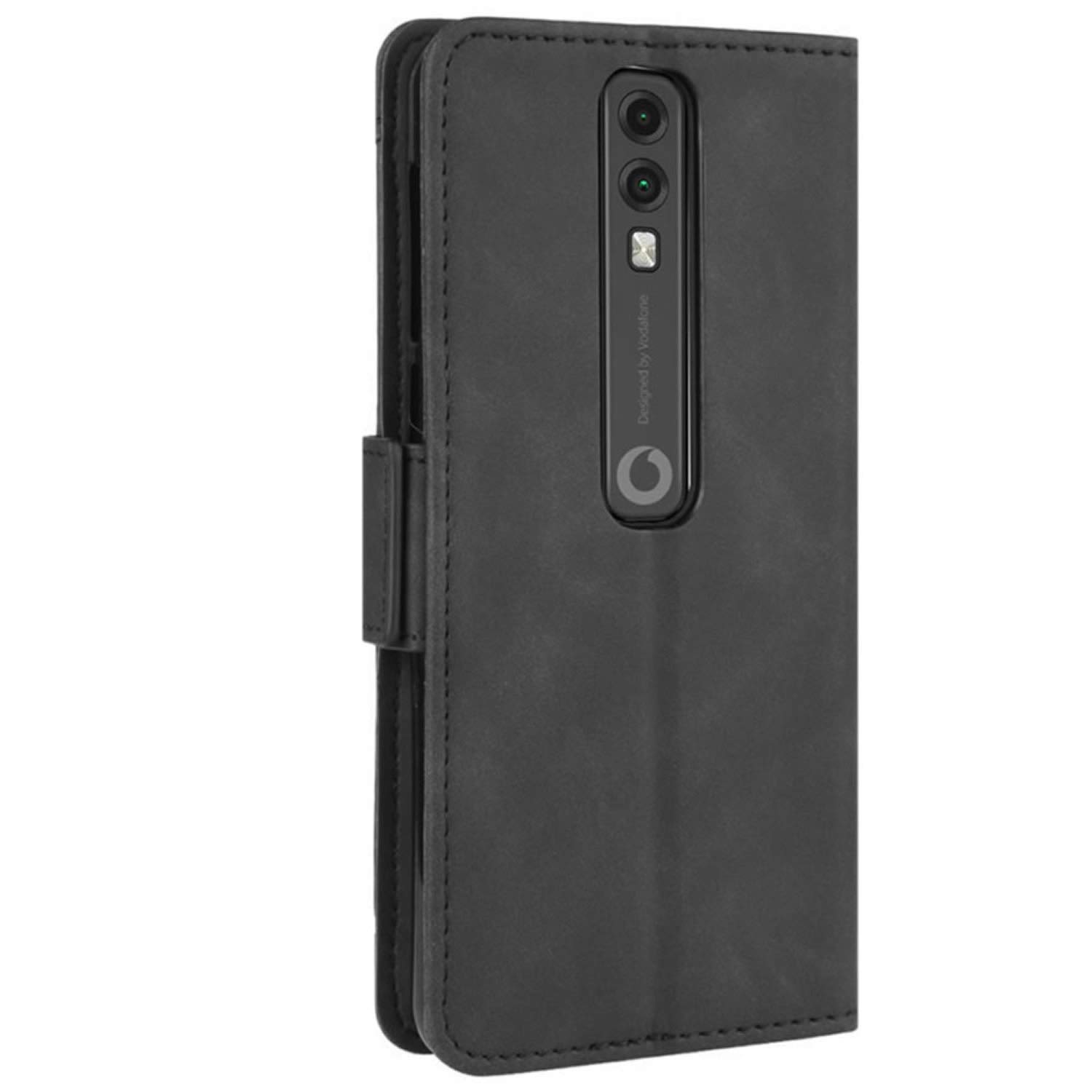 HualuBro Cover per Vodafone Smart V10, Flip Case in PU Pelle Premium Portafoglio Cover [Funzione Stand] [Slot Carte] Leather Wallet Phone Custodia per Vodafone Smart V10 2019 (Rosso