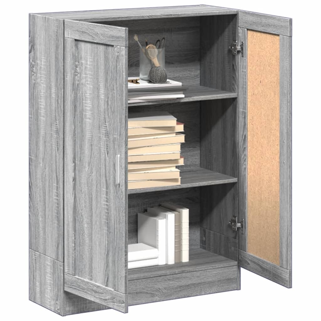 Armadietto in Holz Bücherschrank Aktenschrank Armadietto per Garage Armadio Ufficio Mobili Uffici-Grigio sonoma-115 cm