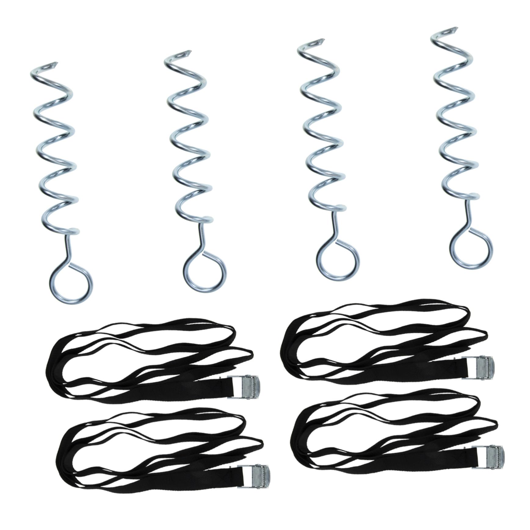 Clavijas de tienda espiral y anclajes resistentes para suelos duros de camping