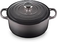 Vista 14 de Le Creuset Horno holandés redondo de hierro fundido esmaltado, 4.5 cuartos de galón, Marsella