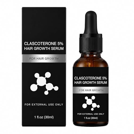 The Next Generation Hair Restoration CLASCOTERONE 5% Serum With Vitamin D-Minoxidil BIOTIN For Hair Growth - 30ml