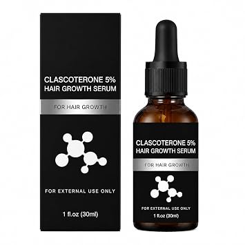 The Next Generation Hair Restoration CLASCOTERONE 5% Serum with Vitamin D-Minoxidil BIOTIN for Hair Growth - 30ml