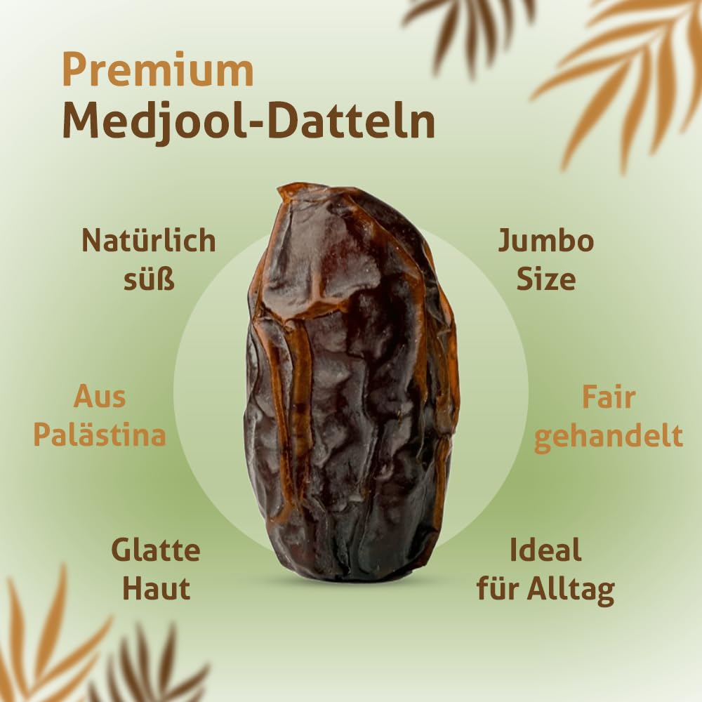 Medjool Datteln aus Palästina 2 x 1 kg - naturell vegan aromatisch traditionell frisch orientalisch ohne Konservierungsstoffe Premium