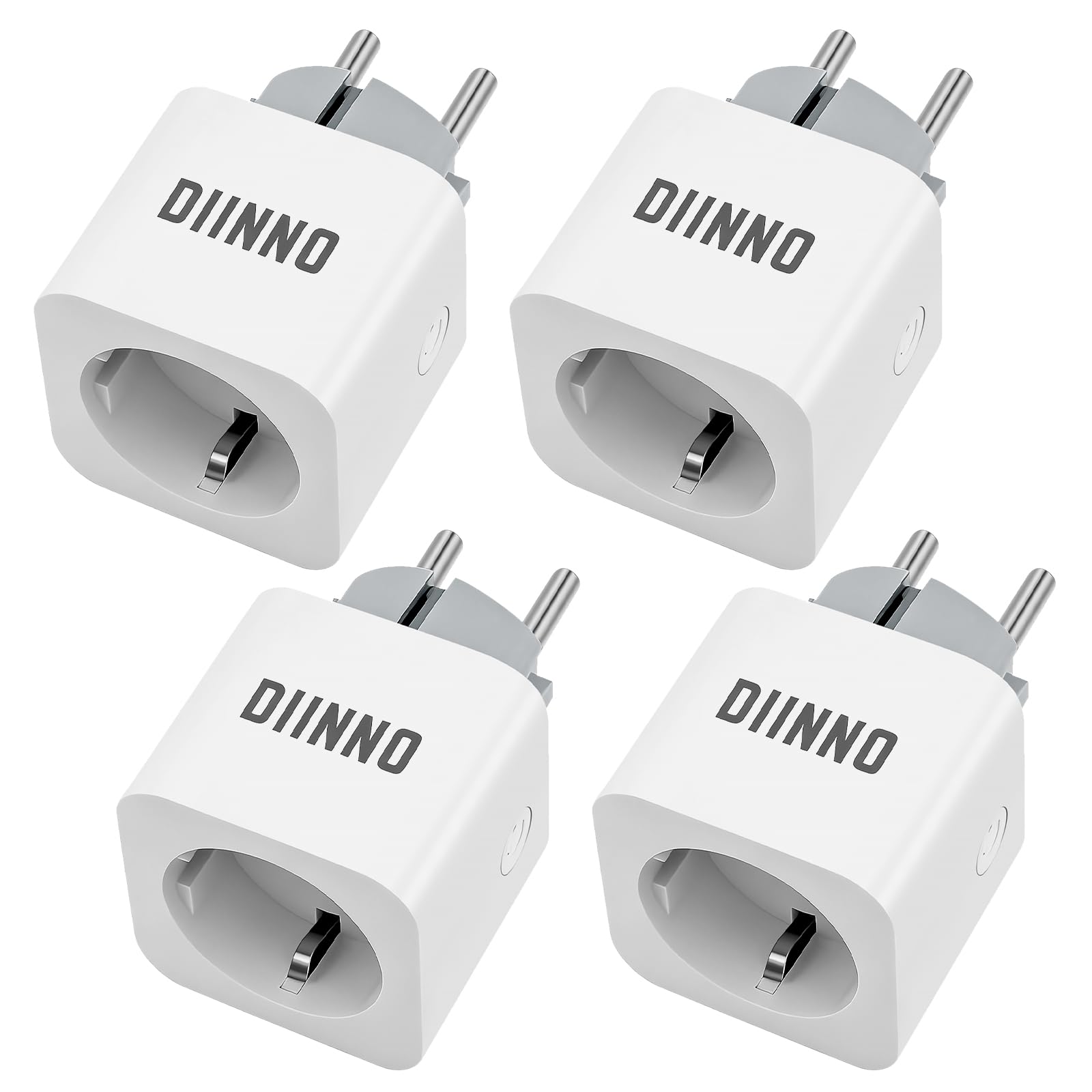 Enchufe inteligente con medidor de consumo de 16 A/3680 W | Corriente en tiempo real, datos día/mes/año, 16 A/3680 W para lavadora/piscina/jardín/calefacción, Alexa/Google, temporizador