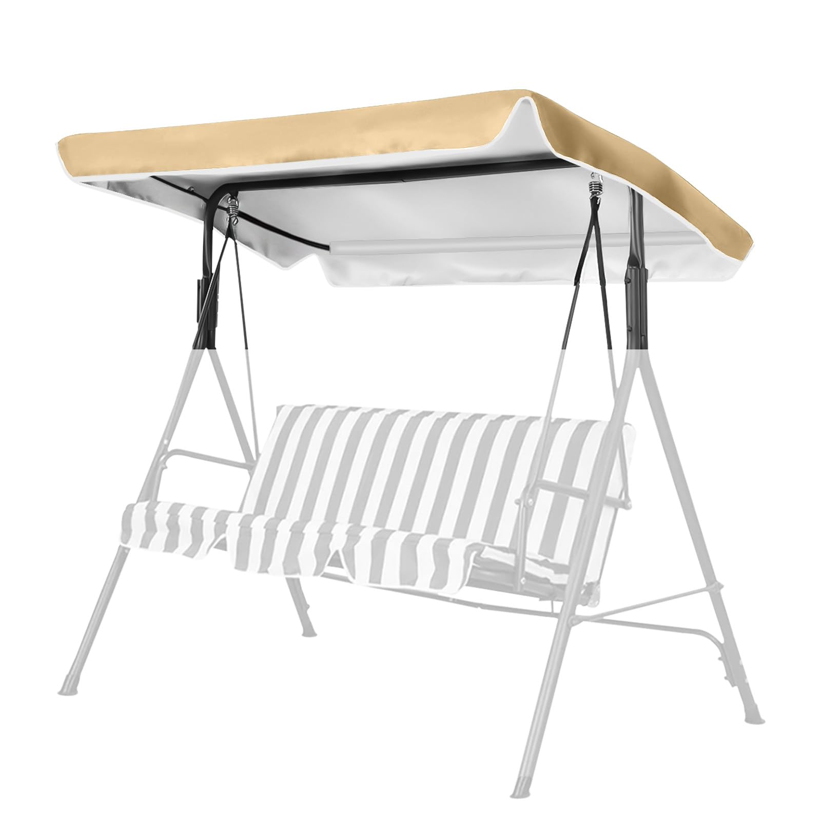 Columpio de Jardín Balancin de Jardín, Mecedora Hamaca Terraza Techo Toldo Balcón 2 y 3 Plazas, Columpio Jardín Tipo Balancín Toldo, 200 x 145 cm