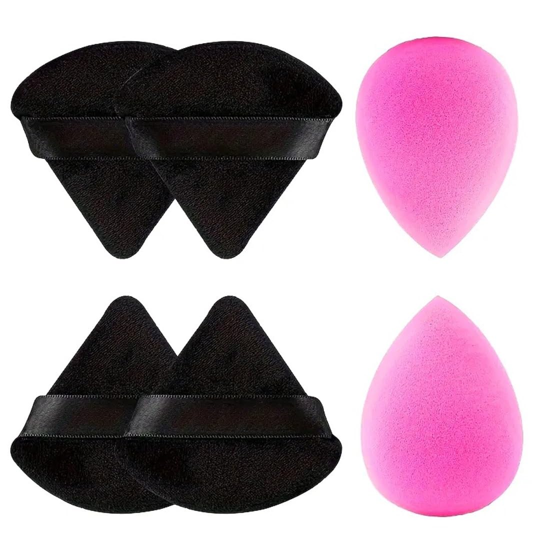 Beautiflame Makeup Blending Puffs With Face Powder Puffs Cotton Heart Love Shape Powder Puff Soft Face Makeup Sponge, Loose powder Pack Of-6pcs