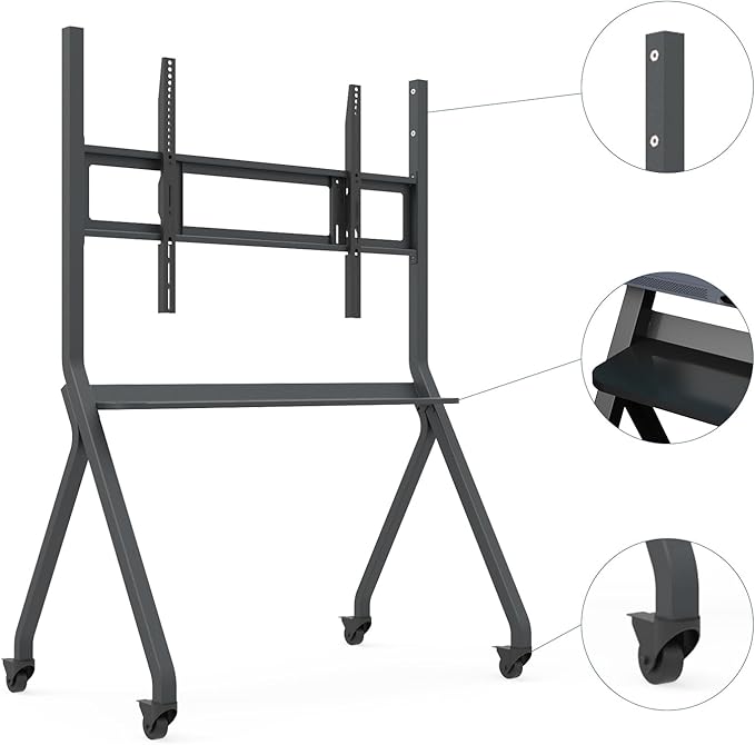 Soporte rodante para TV de 65-86 pulgadas con ruedas miniatura 5
