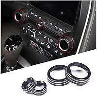 Vista 8 de Cubierta de botón de ajuste de volumen de aire acondicionado de aleación de aluminio compatible con Chevrolet Corvette C7 2014 2015 2016 2017 2018