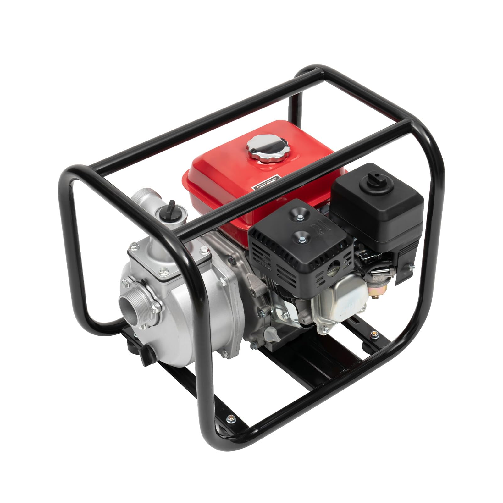 Bomba de agua de gasolina de 7,5 HP, 4 tiempos, 212 cc, 3600 rpm, carrera de agua de 30 m, bomba de agua portátil de 2 pulgadas, bomba de agua de gasolina con manguera de agua de 7,5 m para llenado de