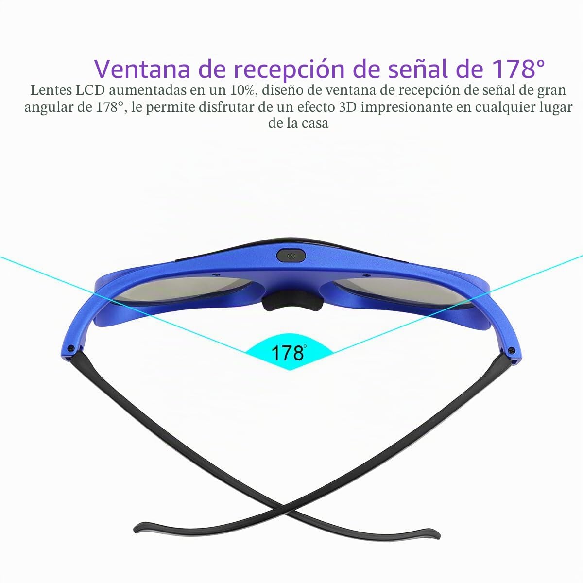 Gafas 3D recargables 3D para todos los proyectores DLP Link 3D compatibles con Acer ViewSonic BenQ Optoma Viewsonic DLP proyector DLP