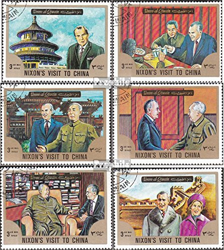 Prophila Collection UMM al Qaiwain 1699A-1704A (Completa Edizione) 1972 Visita di Nixon in Cina (Francobolli per i Collezionisti)