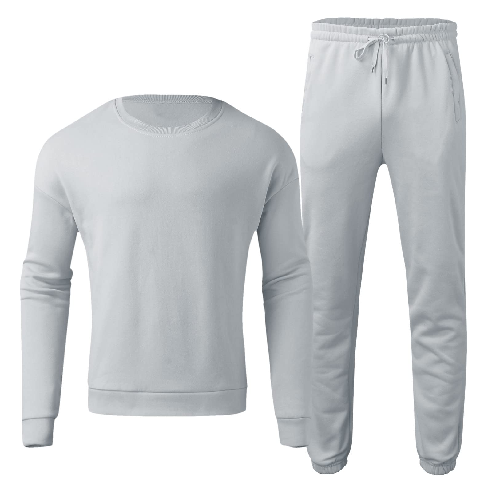 Générique Tuta da uomo Jogging Sport 2 pezzi cotone abbigliamento sportivo felpa con cappuccio pantaloni morbidi leggeri traspiranti casual per il tempo libero e comodo relax A147