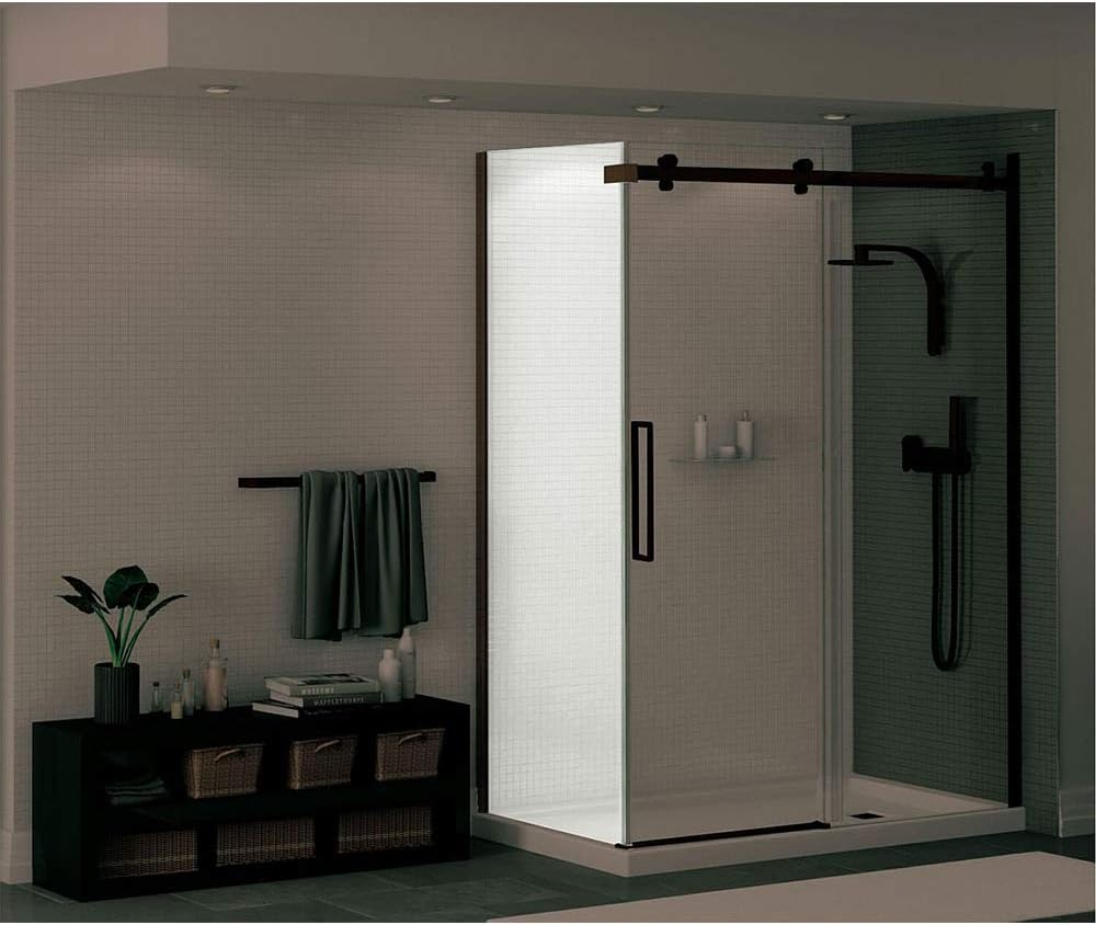 MAAX 138998-900-173-000 Halo Return Panel Frameless Shower Door, 3-in L x 28.75-in W x 78.75-in H, Dark Bronze