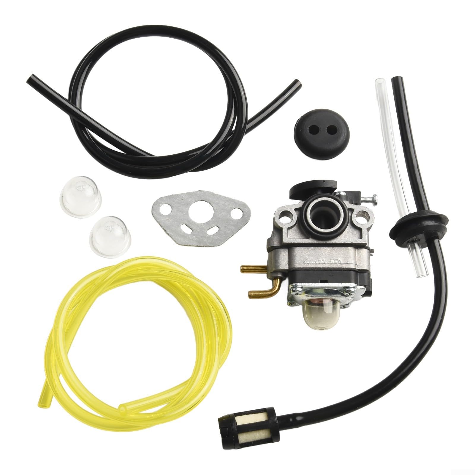 Carburetor for Mitox MI1E34F.1.2 261L 281MT 28MT 271MT 27MT 171M, Complete Repair Kit with Gasket, for Primer Bulb, Fuel Filter & Lines, 1 Set