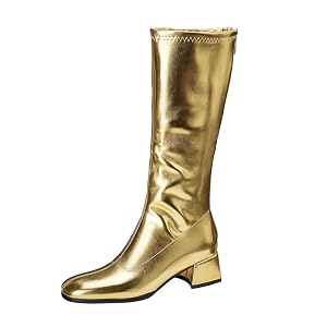 BEAUPAS Womens Patent Leather Knee High Boots Block Heel Tall Boots