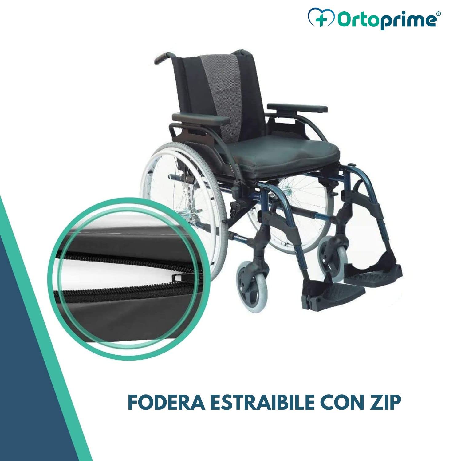 OrtoPrime Cuscino Antidecubito per Sedia a Rotelle - Cuscino Seduta Ortopedico Viscoelastico - Cuscino Memory Decubito - Cuscino Carrozzina per Anziani - Cuscino Memory Foam Sedia a Rotelle Ufficio