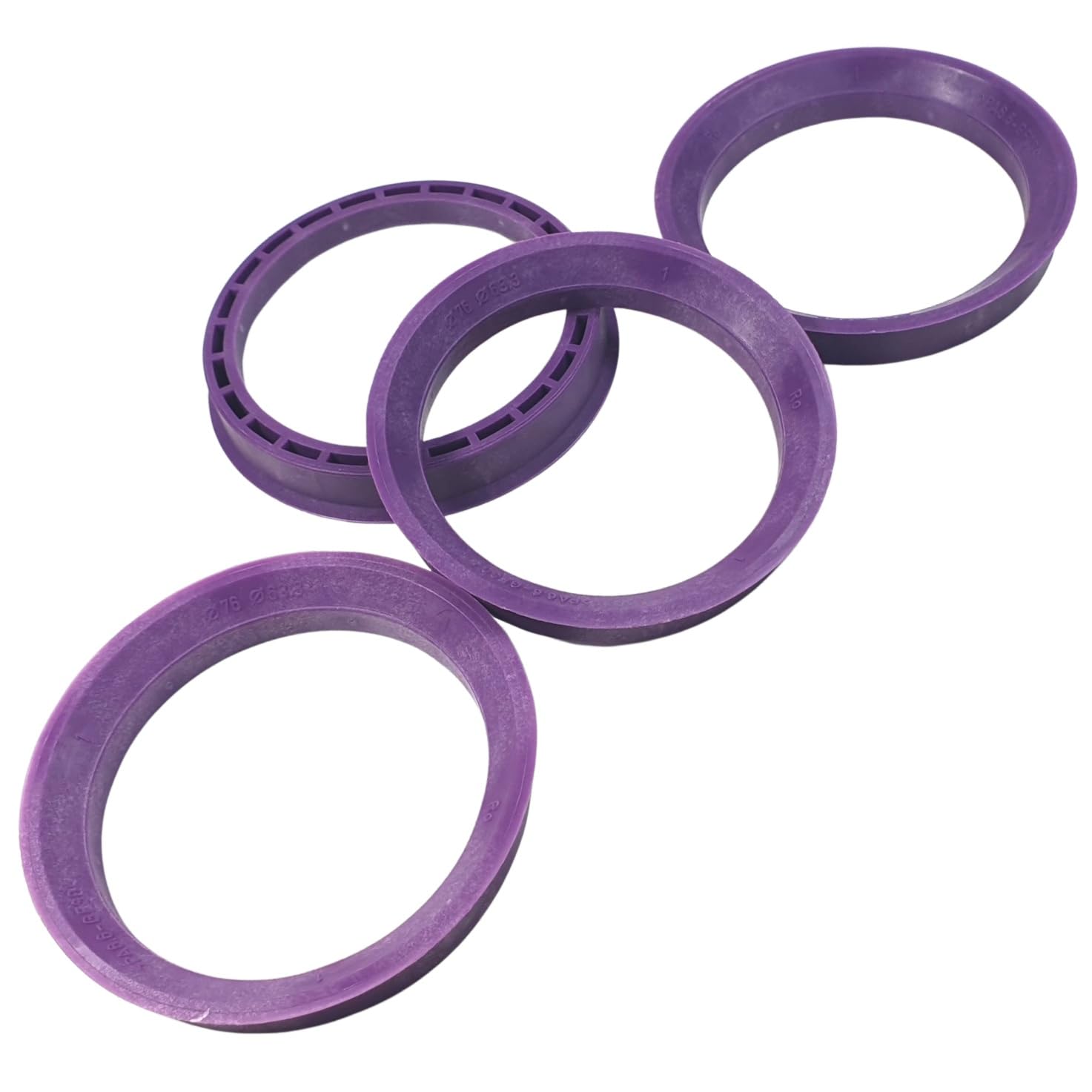 4 anneaux de centrage 76,0-63,3/76 0-63 3, couleur lilas