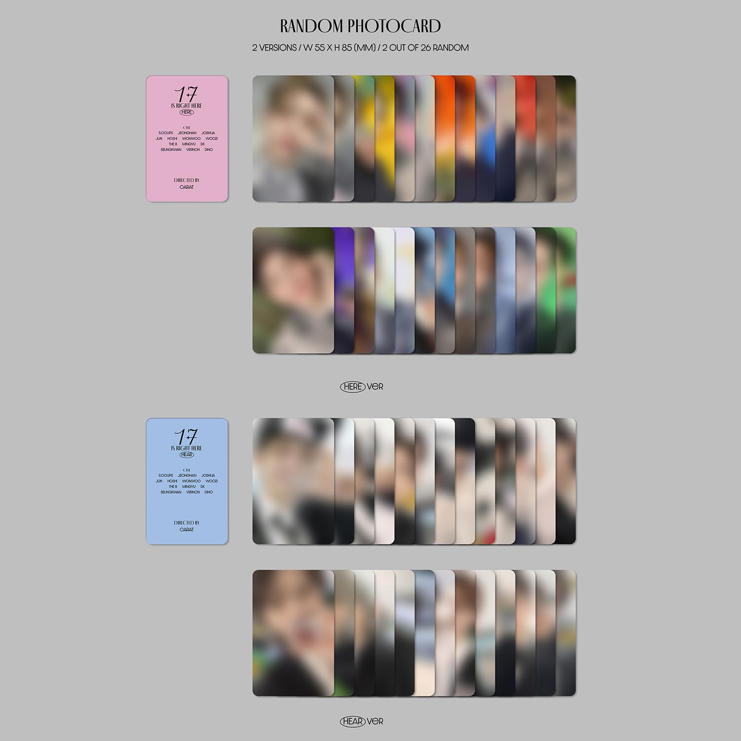 SEVENTEEN - BEST ALBUM [17 IS RIGHT HERE] (HEAR Ver.) Photo Book + Archiving Book + Lylic Book + Photo Book R + Folded Poster + Photocard + Random Photocard + 2 Pin Badges + 4 Extra Photocards