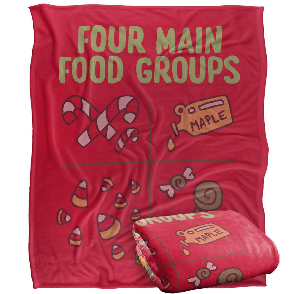 ELF Blanket, 152 x 127 cm Buddy Four Food Groups Silky Touch Super Soft Throw Blanket