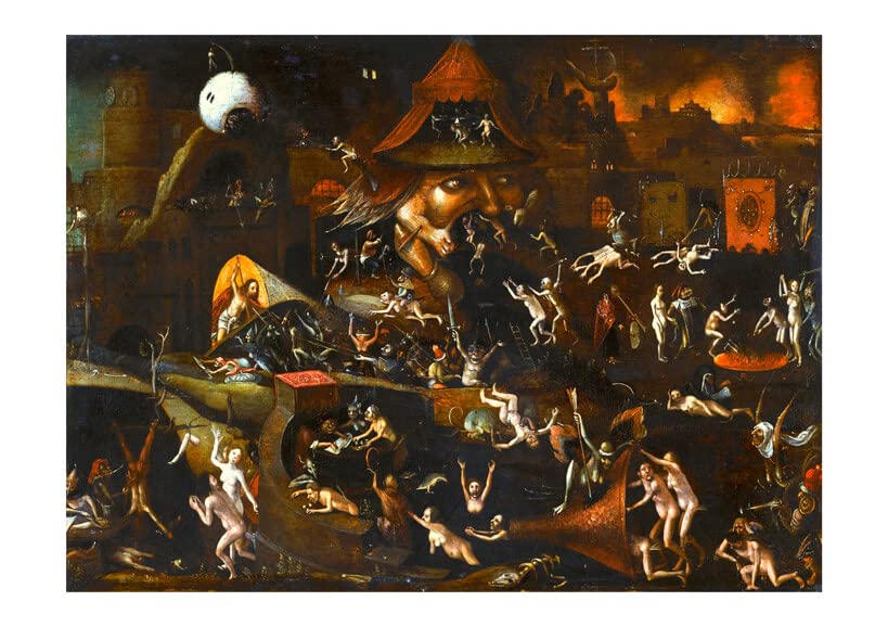 Poster Hieronymus Bosch The Harrowing of Hell extra large impression mat