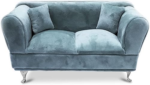 Miniatura 8 de Caja de joyería para sofá casa de muñecas rosa sofá de terciopelo con compartimentos abiertos estuche de almacenamiento de joyería para anillos