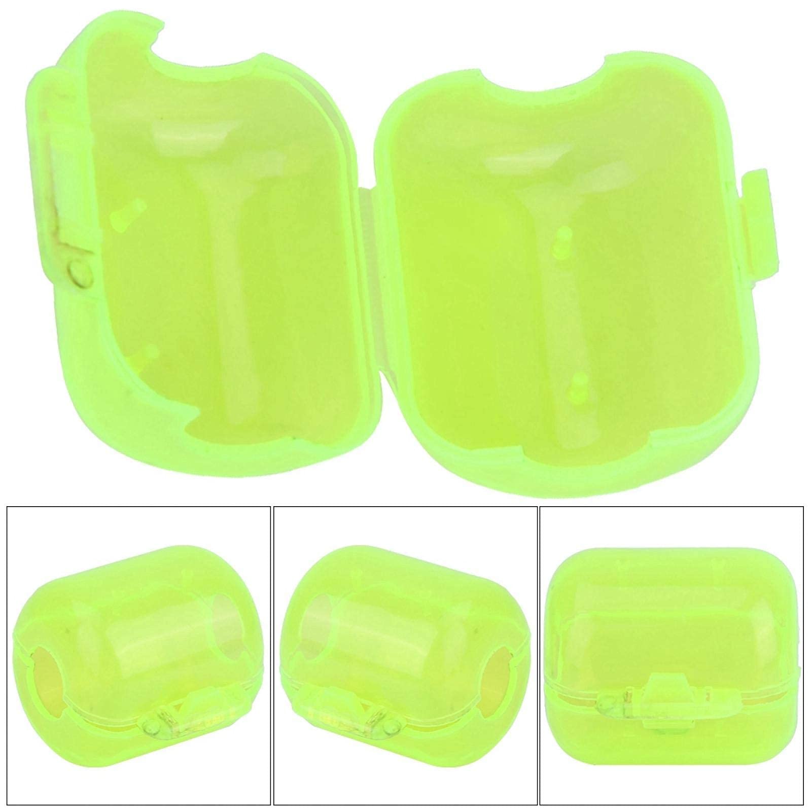 Caja de Anzuelo de Pesca -50 Piezas de plástico Amarillo Fluorescente Calamar señuelo Anzuelo Caja Cubierta Accesorio de Pesca