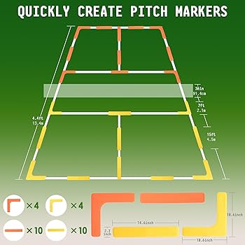 ピックルボール　コート　ラインセット　新品 Amazon.co.jp: A11N ピックルボールコートマーキングキット