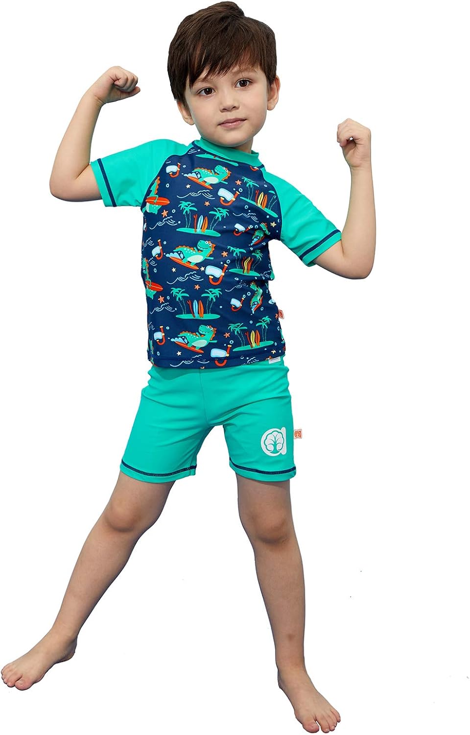 Boys Rash Guard Swimsuits Toddler Baby Short Sleeve Sunsuit Swimwear Sets Two Piece: Clothing, Shoes & Jewelry