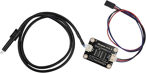 Miniatura 7 de Sensor de conductividad de agua, sensor hidropónico de agua doméstica con sonda impermeable para enseñanza de análisis de calidad líquida,