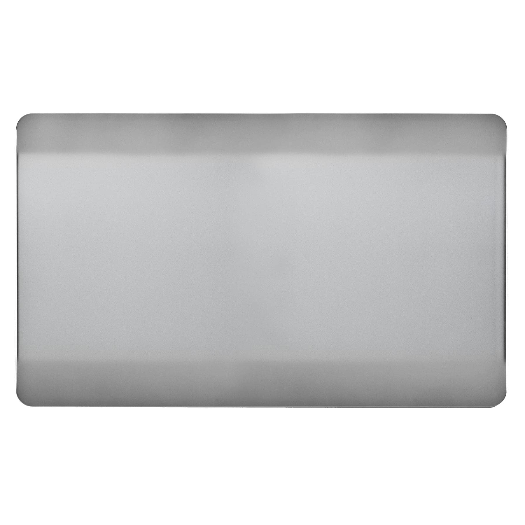 Trendi 2 Gang Artistic Modern Glossy Tactile Double Blanking Plate