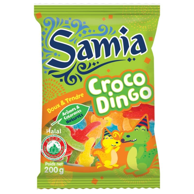 BONBONS CROCODILES HALAL 200G, SAMIA, LOT DE 4