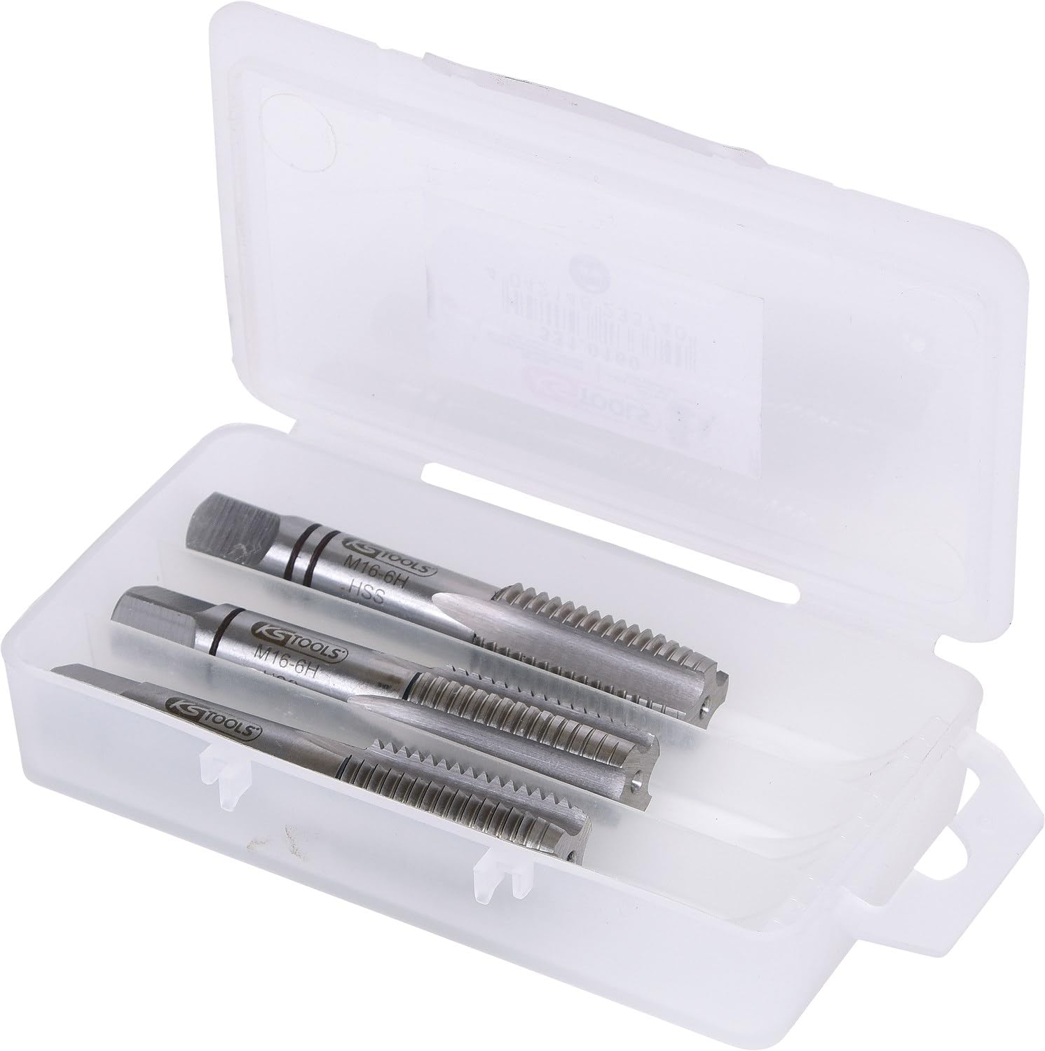 KS TOOLS - 331.0160 - Jeu de 3 tarauds à main HSS, M16 - Résistante aux hydrocarbures, Gris