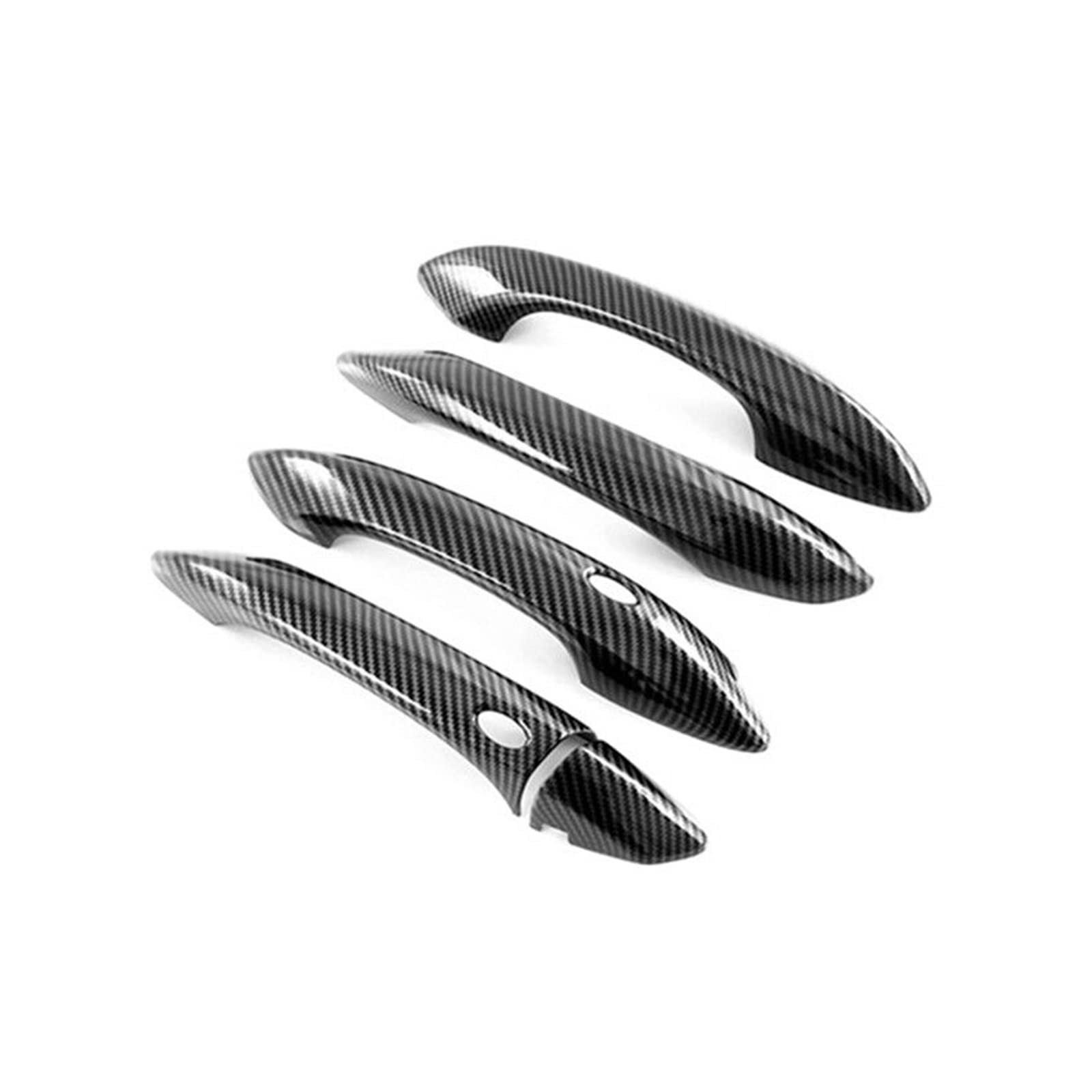 FAHBSTR Exterior Door Handle Cover for Hyundai Tucson 2021-2022 NX4 (only for Left Hand Drive ) Carbon Fiber Chrome Car Door Handle Cover Decor Trim Sticker Styling Accessories(Carbon Fiber)